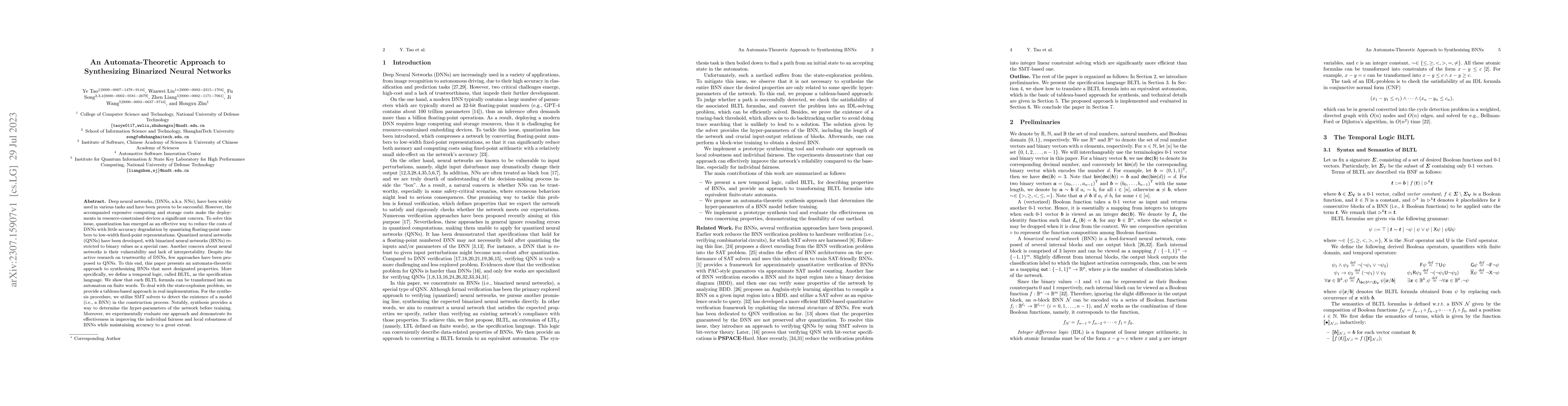 Thumbnail for An Automata-Theoretic Approach to Synthesizing Binarized Neural Networks