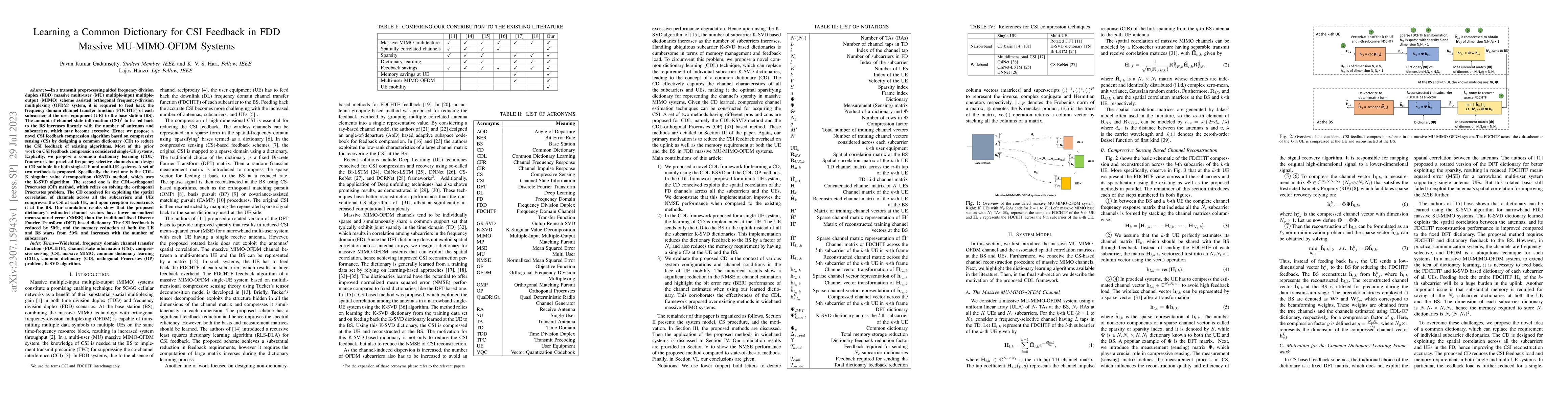 Thumbnail for Learning a Common Dictionary for CSI Feedback in FDD Massive
  MU-MIMO-OFDM Systems