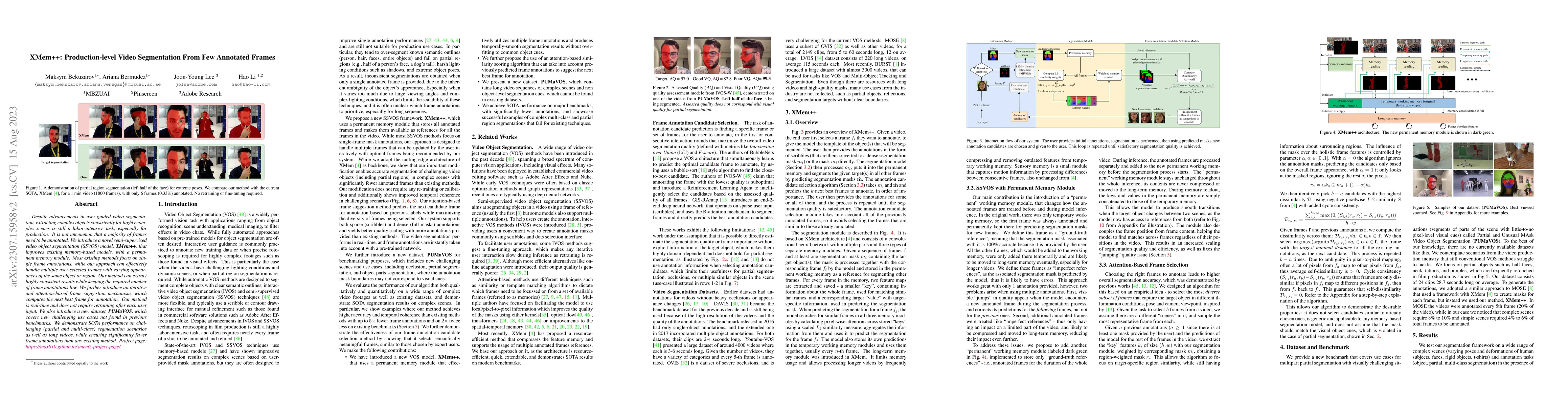 Thumbnail for XMem++: Production-level Video Segmentation From Few Annotated Frames