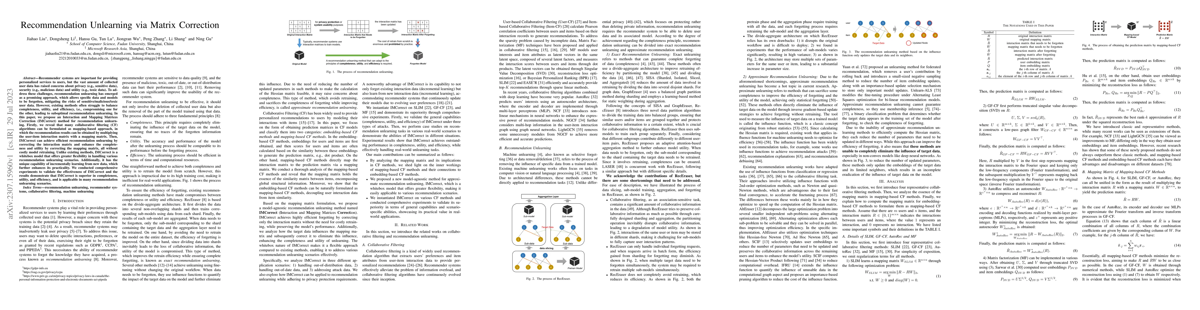 Thumbnail for Recommendation Unlearning via Matrix Correction