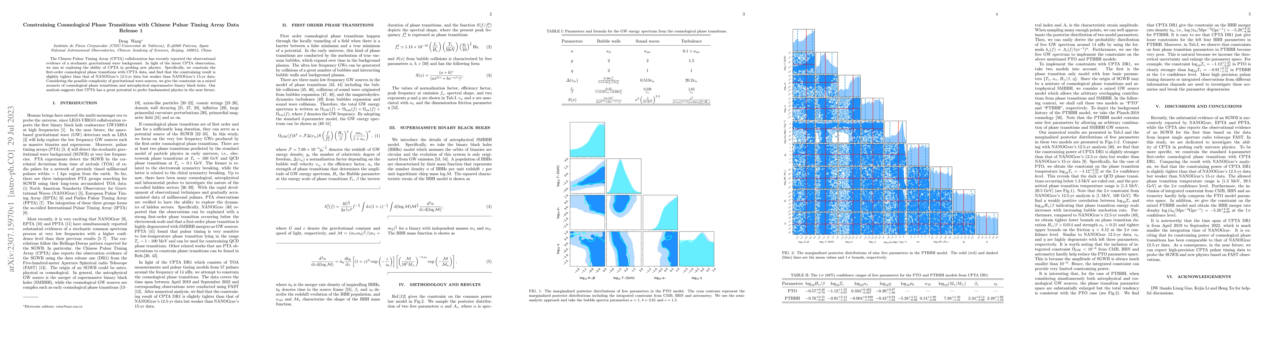Thumbnail for Constraining Cosmological Phase Transitions with Chinese Pulsar Timing
  Array Data Release 1