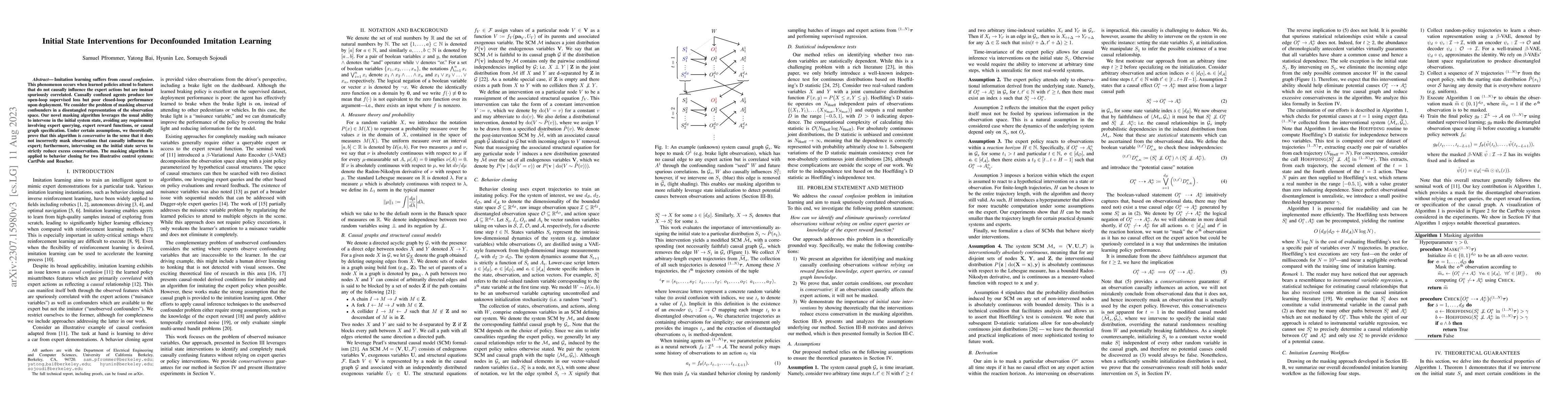 Thumbnail for Initial State Interventions for Deconfounded Imitation Learning