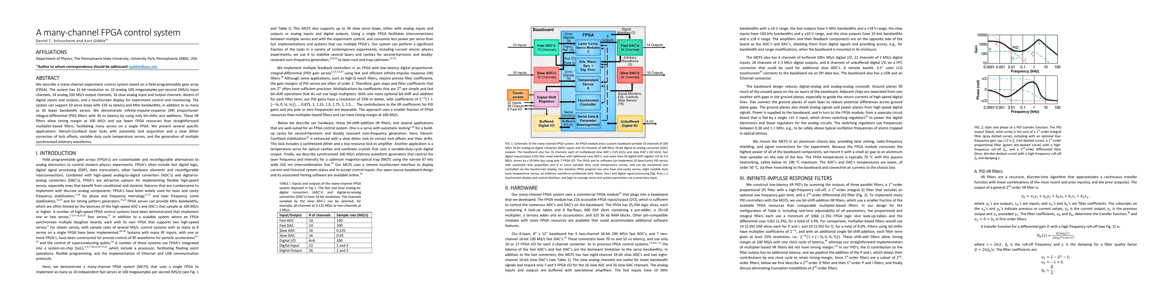 Thumbnail for A many-channel FPGA control system