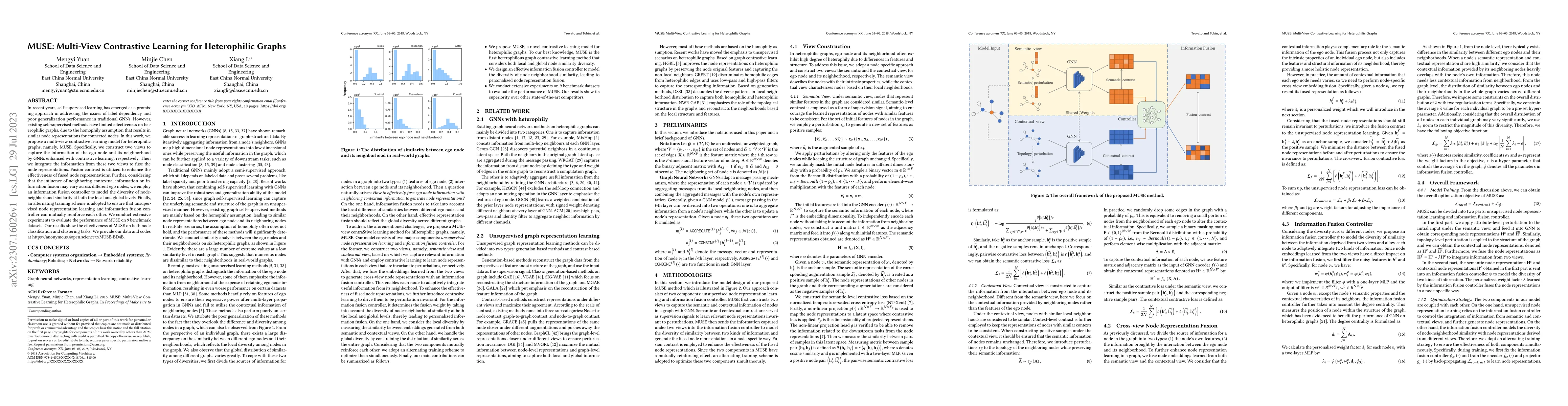 Thumbnail for MUSE: Multi-View Contrastive Learning for Heterophilic Graphs