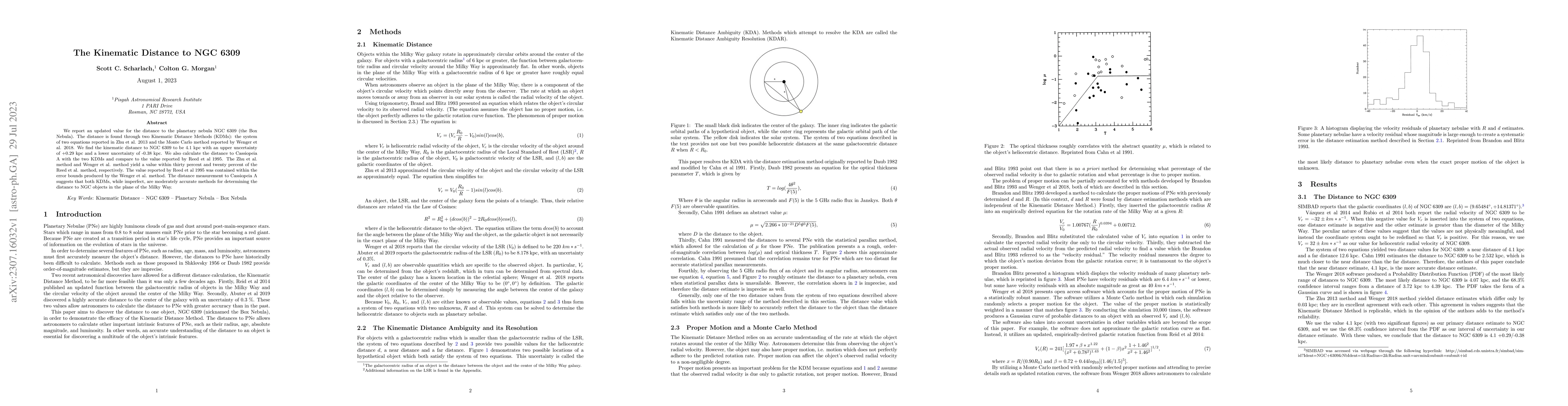 Thumbnail for The Kinematic Distance to NGC 6309