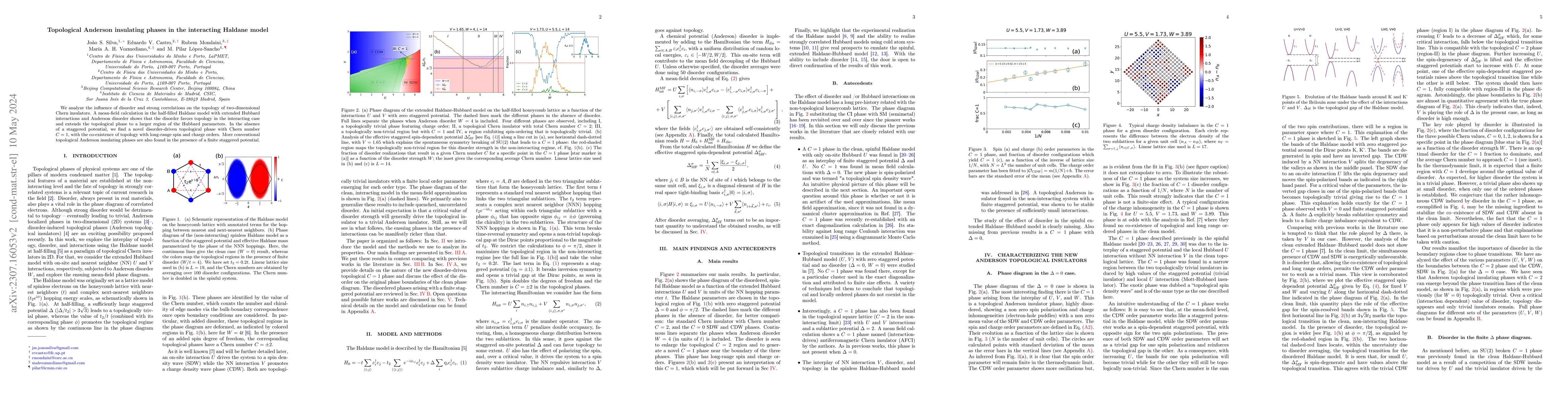Thumbnail for Topological Anderson insulating phases in the interacting Haldane model