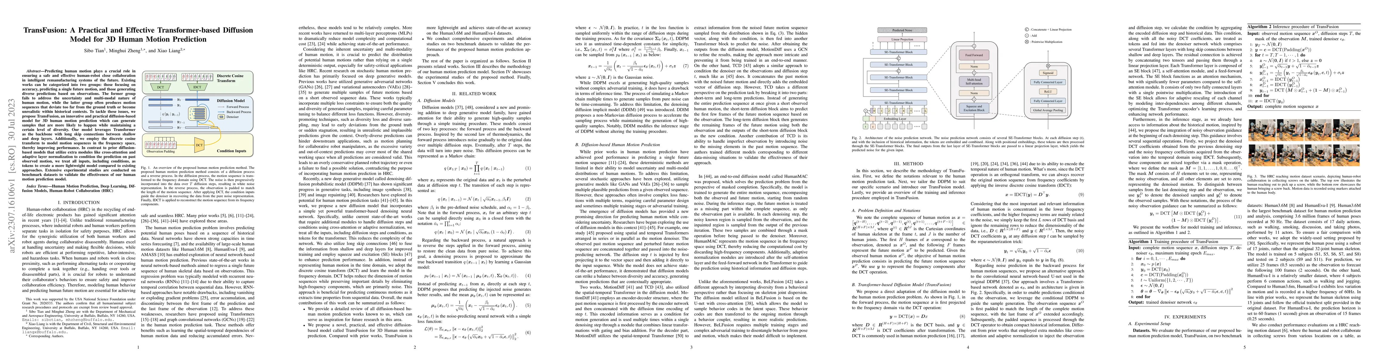 Thumbnail for TransFusion: A Practical and Effective Transformer-based Diffusion Model
  for 3D Human Motion Prediction