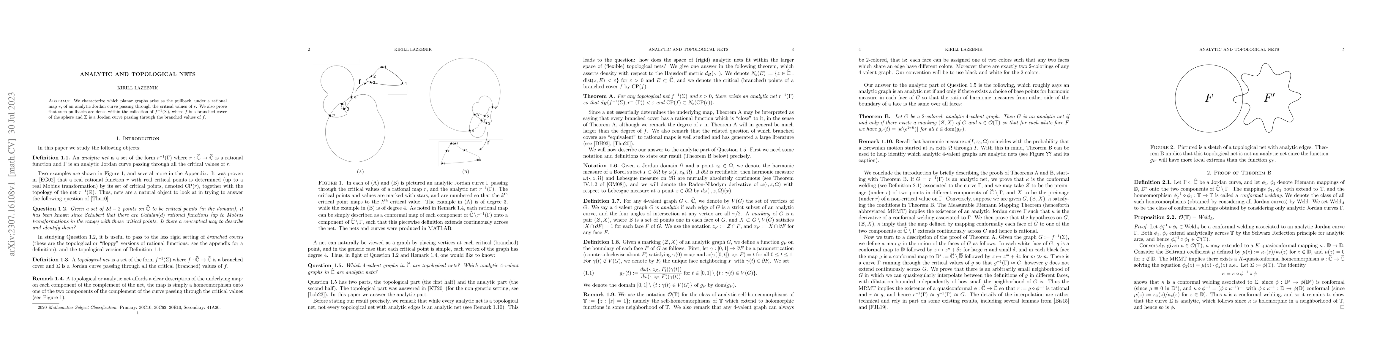 Thumbnail for Analytic and Topological Nets