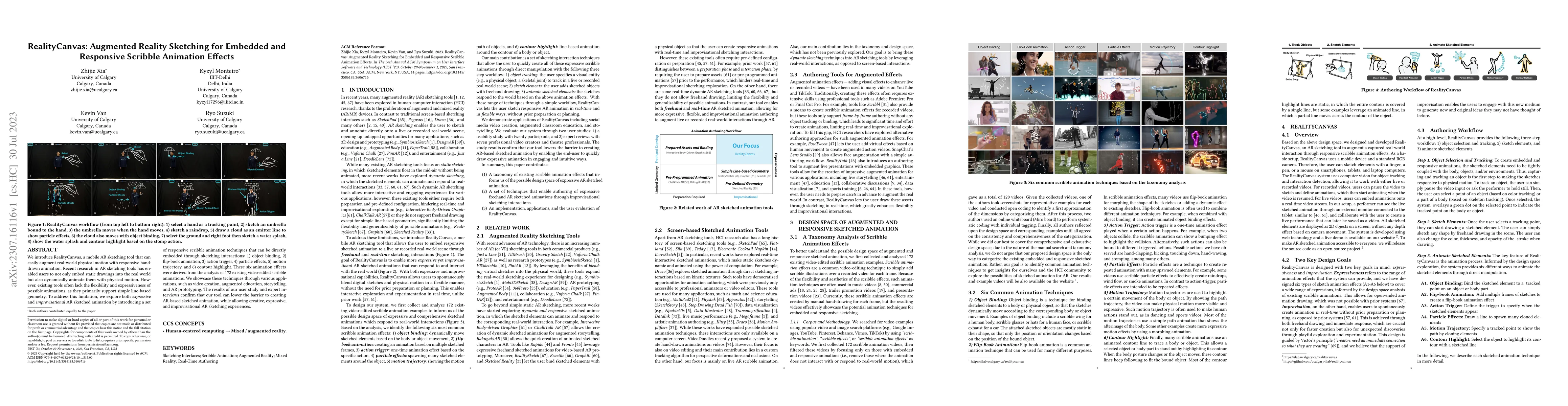 Thumbnail for RealityCanvas: Augmented Reality Sketching for Embedded and Responsive
  Scribble Animation Effects
