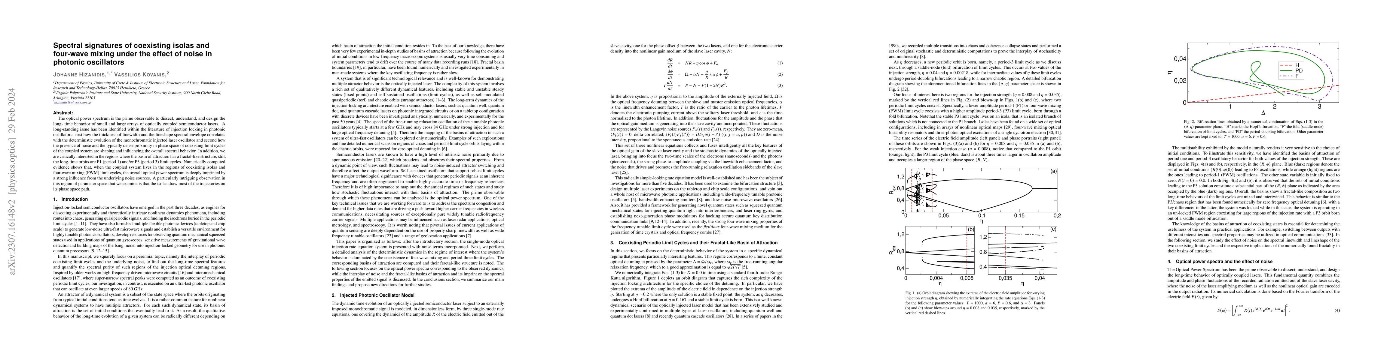 Thumbnail for Coexisting periodic attractors under the influence of noise in injected
  photonic oscillators