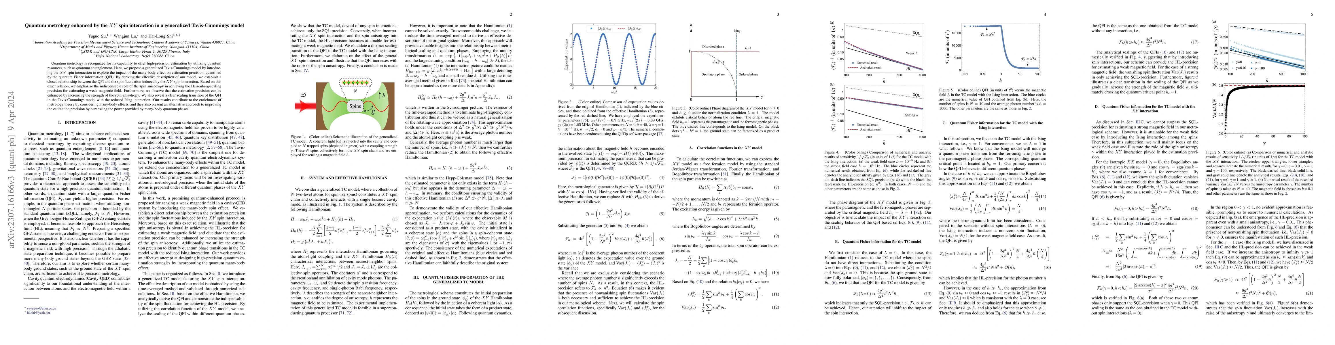 Thumbnail for Quantum metrology enhanced by the $XY$ spin interaction in a generalized
  Tavis-Cummings model
