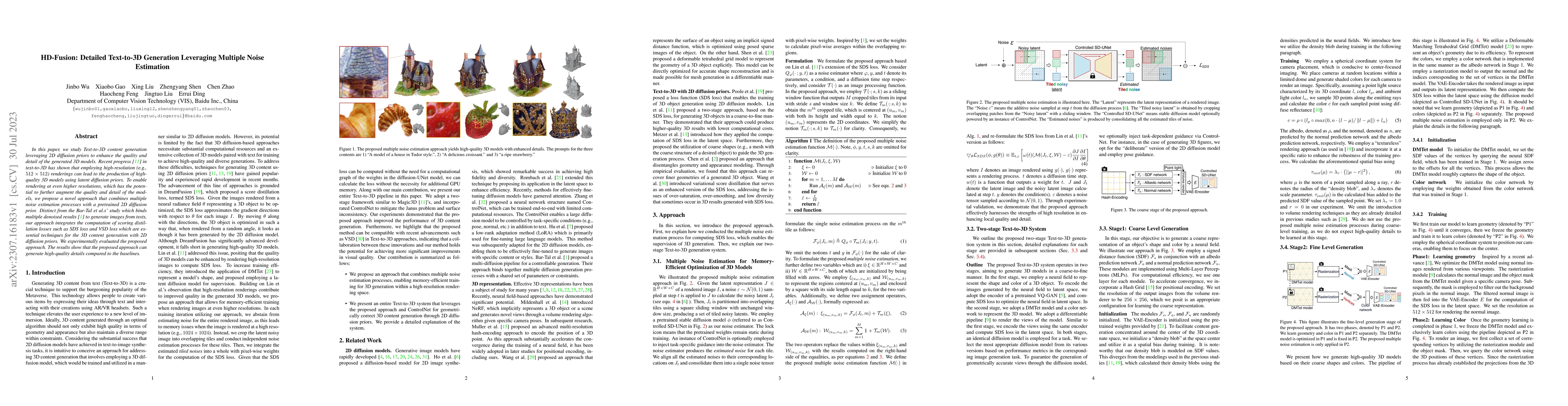 Thumbnail for HD-Fusion: Detailed Text-to-3D Generation Leveraging Multiple Noise
  Estimation