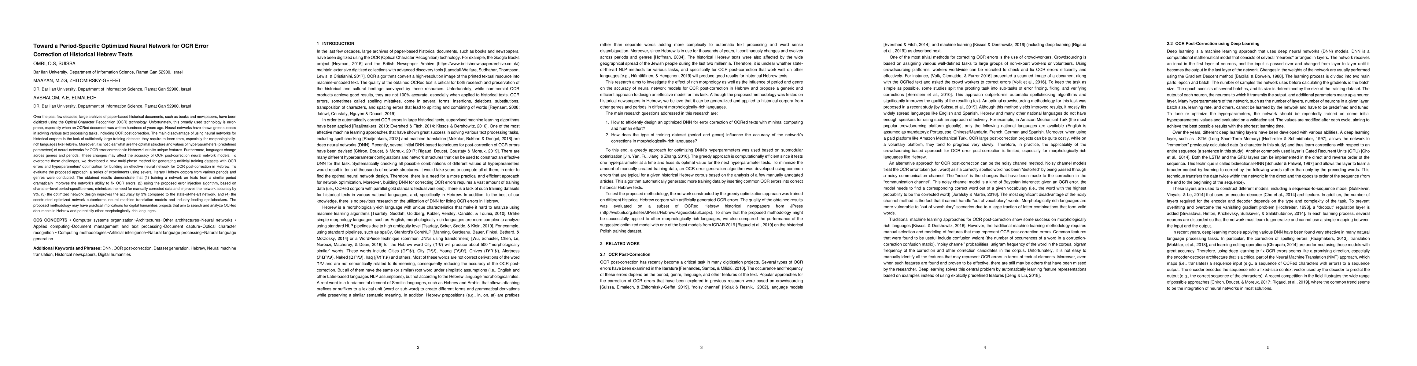 Thumbnail for Toward a Period-Specific Optimized Neural Network for OCR Error
  Correction of Historical Hebrew Texts