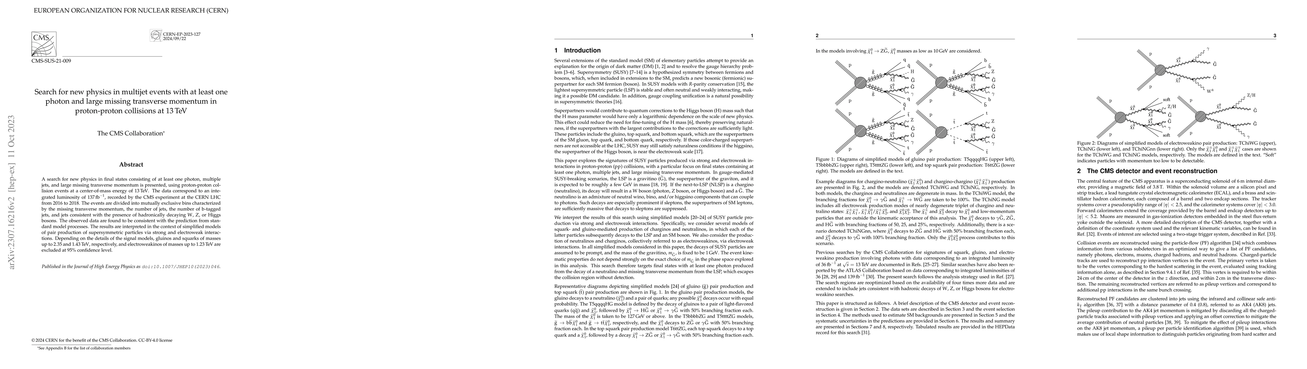 Thumbnail for Search for new physics in multijet events with at least one photon and
  large missing transverse momentum in proton-proton collisions at 13 TeV