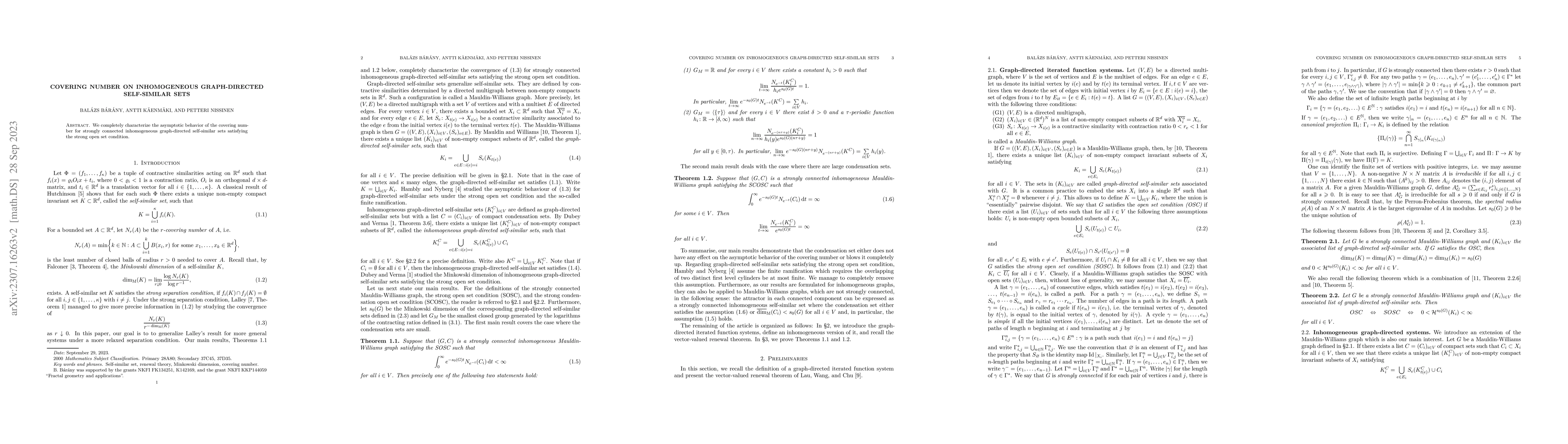 Thumbnail for Covering number on inhomogeneous graph-directed self-similar sets