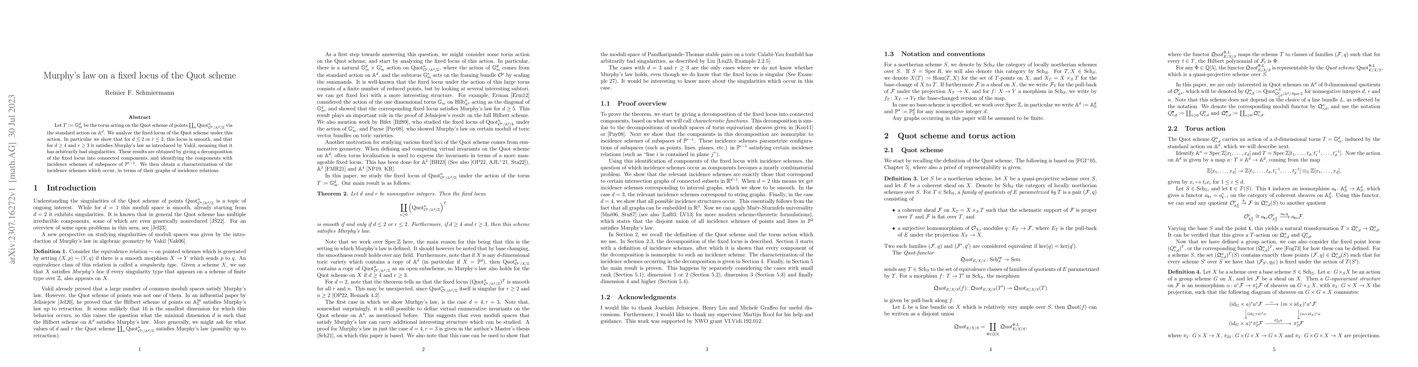 Thumbnail for Murphy's law on a fixed locus of the Quot scheme
