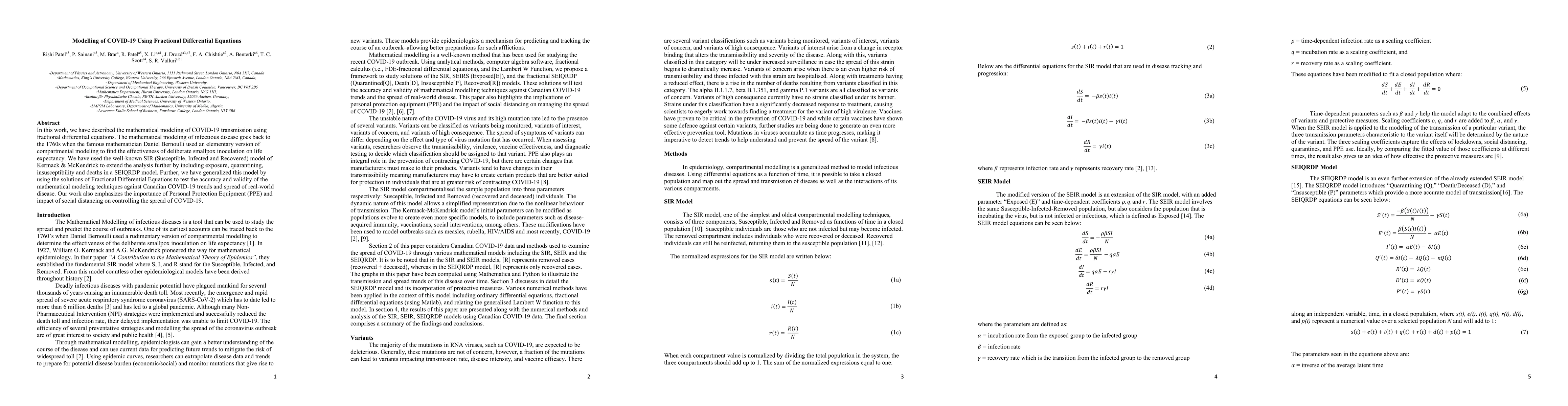 Thumbnail for Modelling of COVID-19 Using Fractional Differential Equations