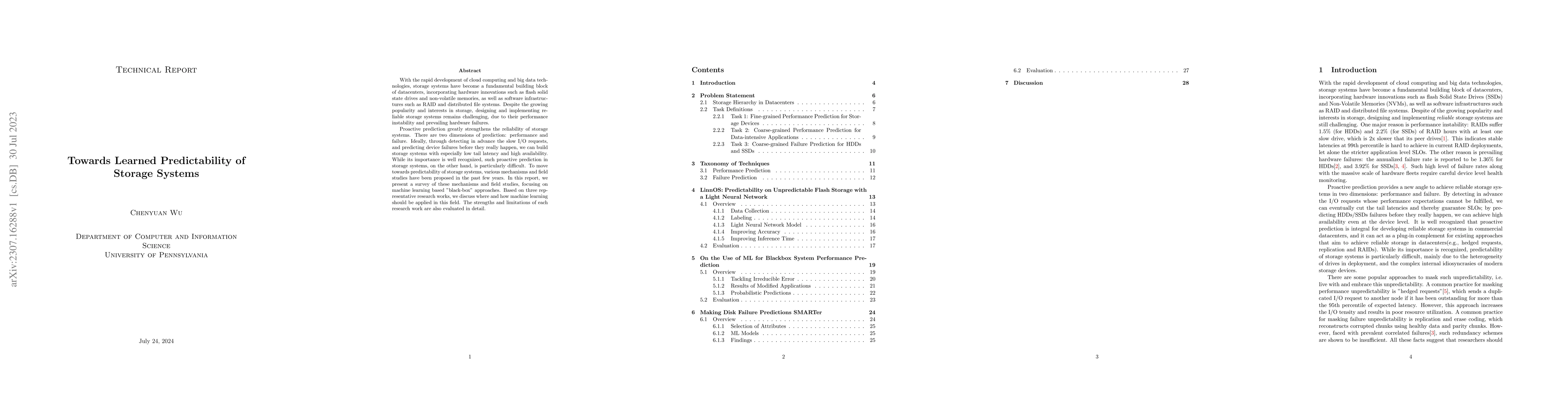 Thumbnail for Towards Learned Predictability of Storage Systems