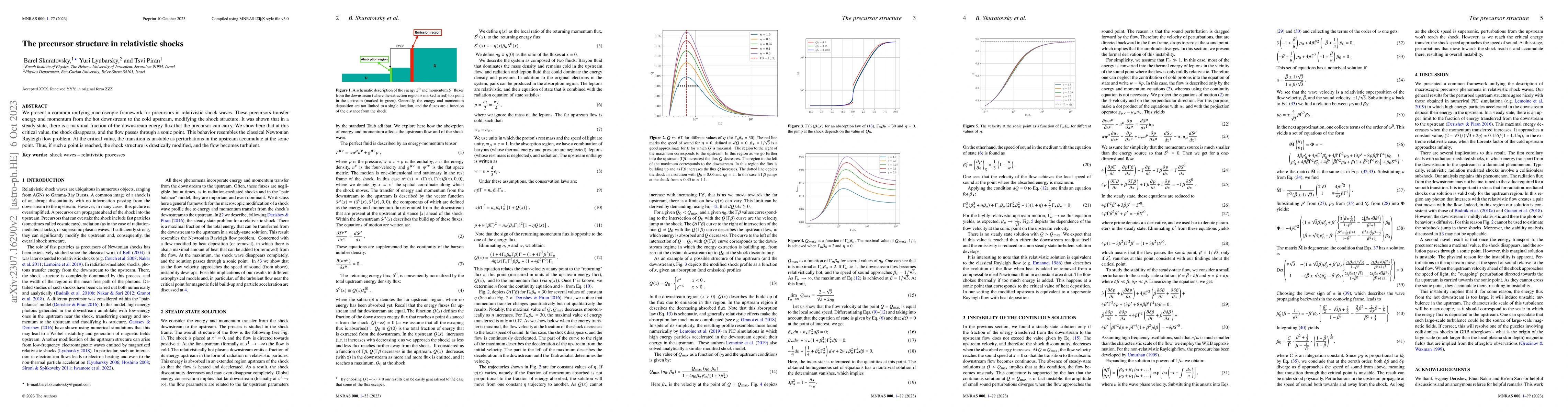 Thumbnail for The precursor structure in relativistic shocks