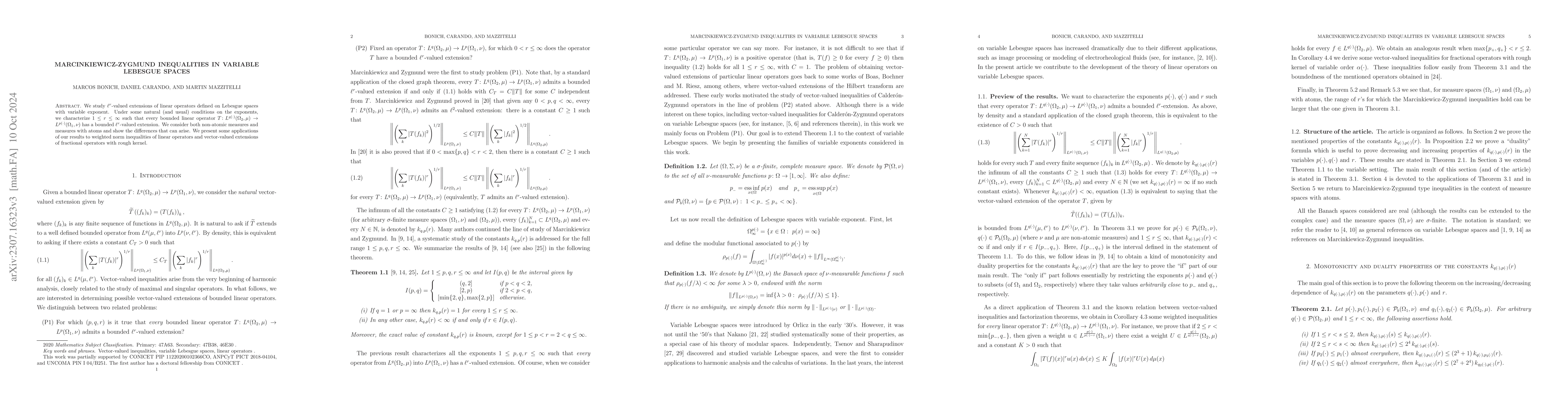 Thumbnail for Marcinkiewicz-Zygmund inequalities in variable Lebesgue spaces