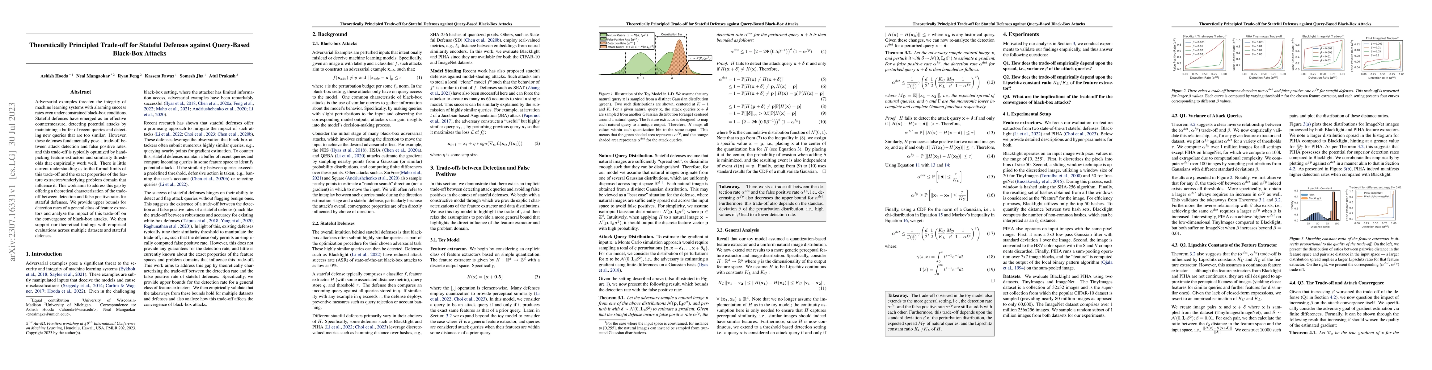 Thumbnail for Theoretically Principled Trade-off for Stateful Defenses against
  Query-Based Black-Box Attacks