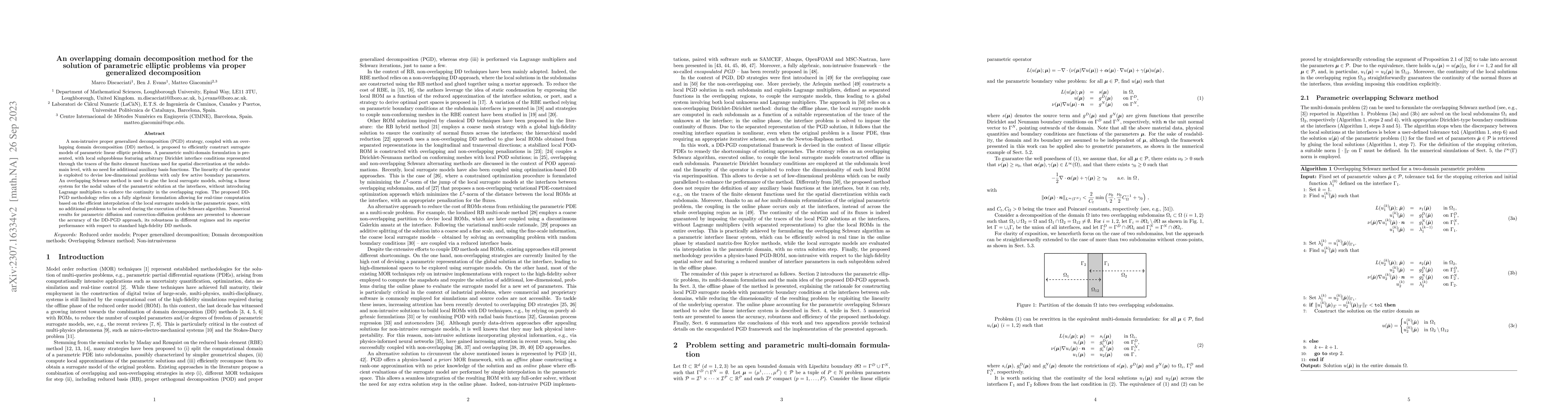 Thumbnail for An overlapping domain decomposition method for the solution of
  parametric elliptic problems via proper generalized decomposition