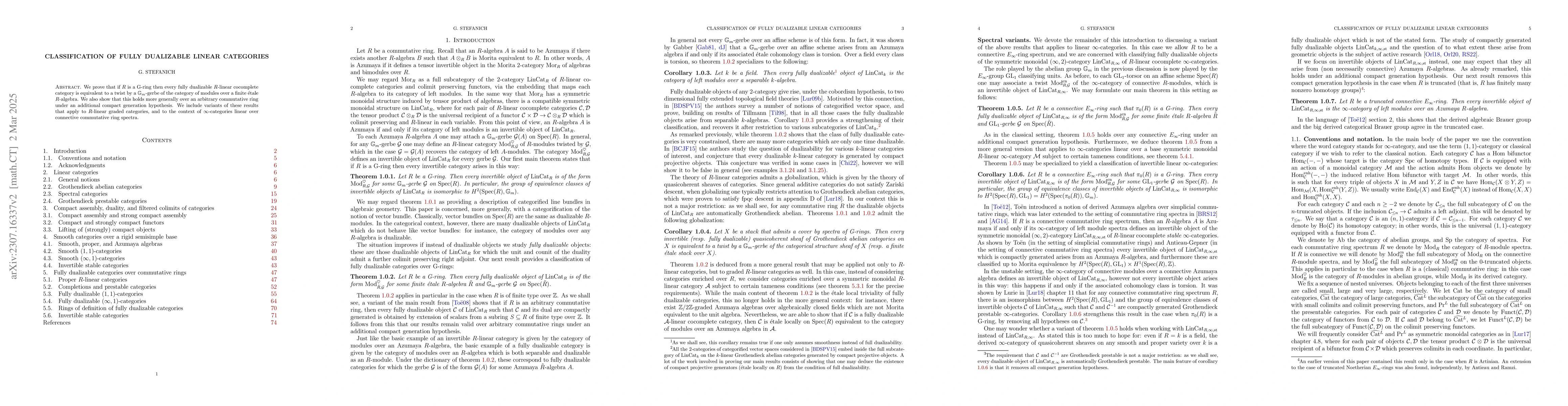 Thumbnail for Classification of fully dualizable linear categories