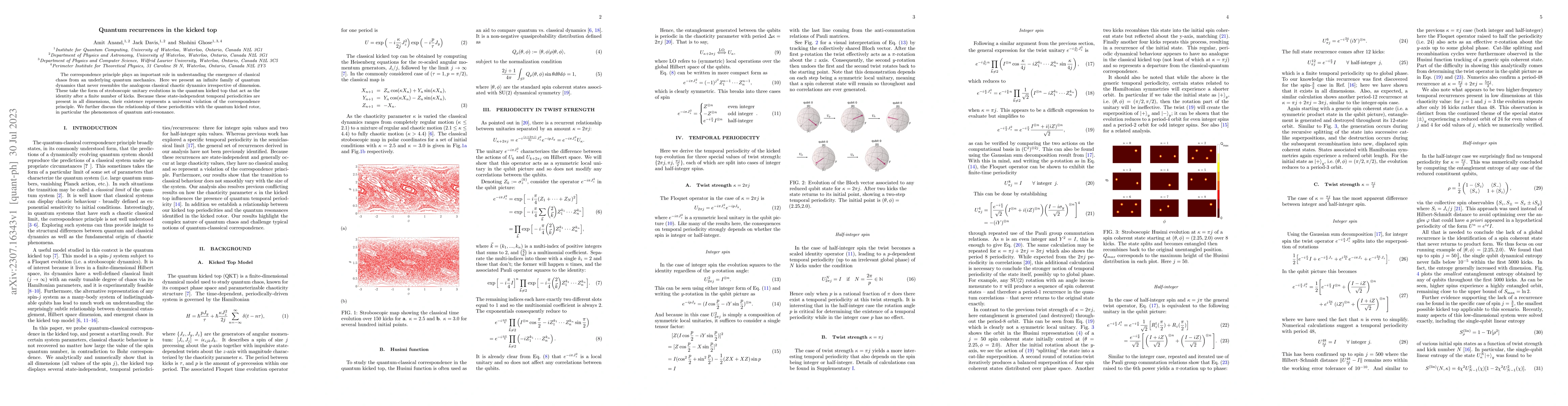 Thumbnail for Quantum recurrences in the kicked top