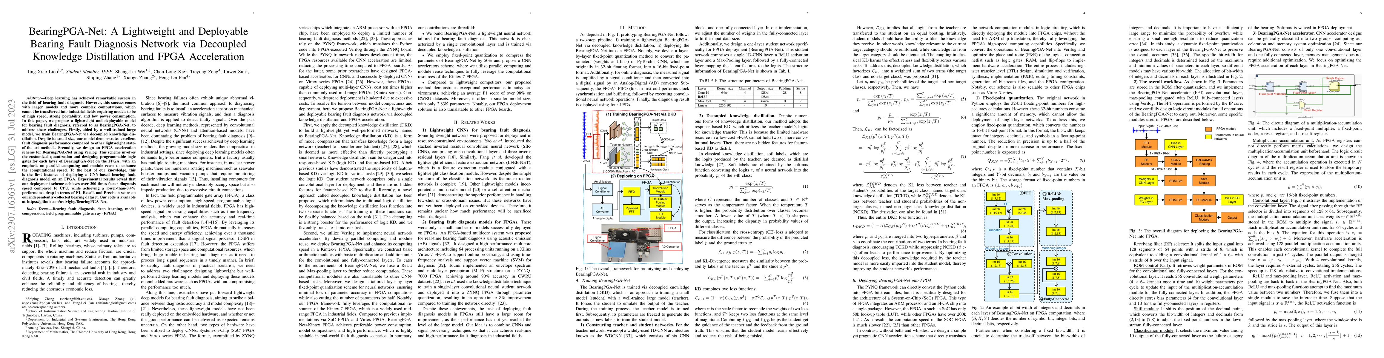 Thumbnail for BearingPGA-Net: A Lightweight and Deployable Bearing Fault Diagnosis
  Network via Decoupled Knowledge Distillation and FPGA Acceleration