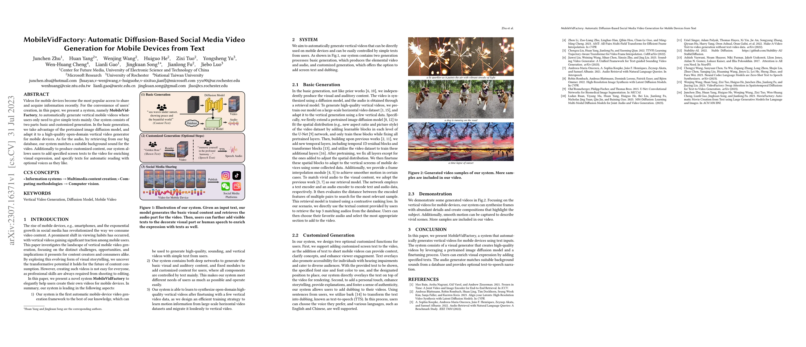 Thumbnail for MobileVidFactory: Automatic Diffusion-Based Social Media Video
  Generation for Mobile Devices from Text