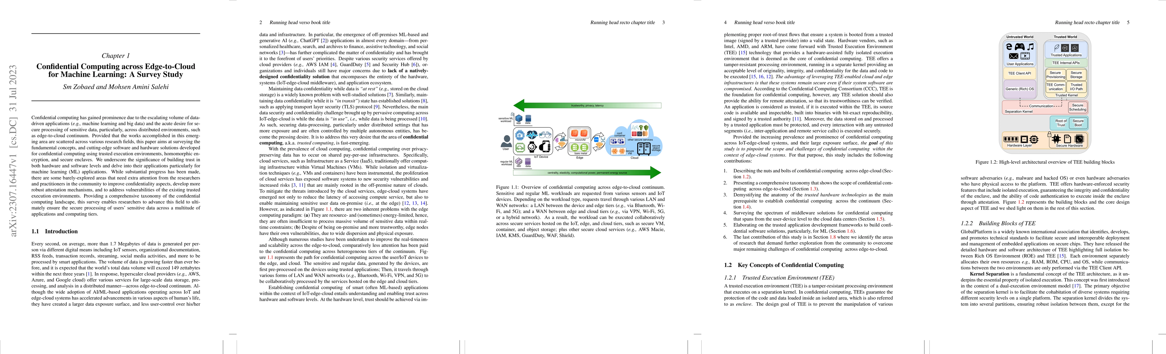 Thumbnail for Confidential Computing across Edge-to-Cloud for Machine Learning: A
  Survey Study