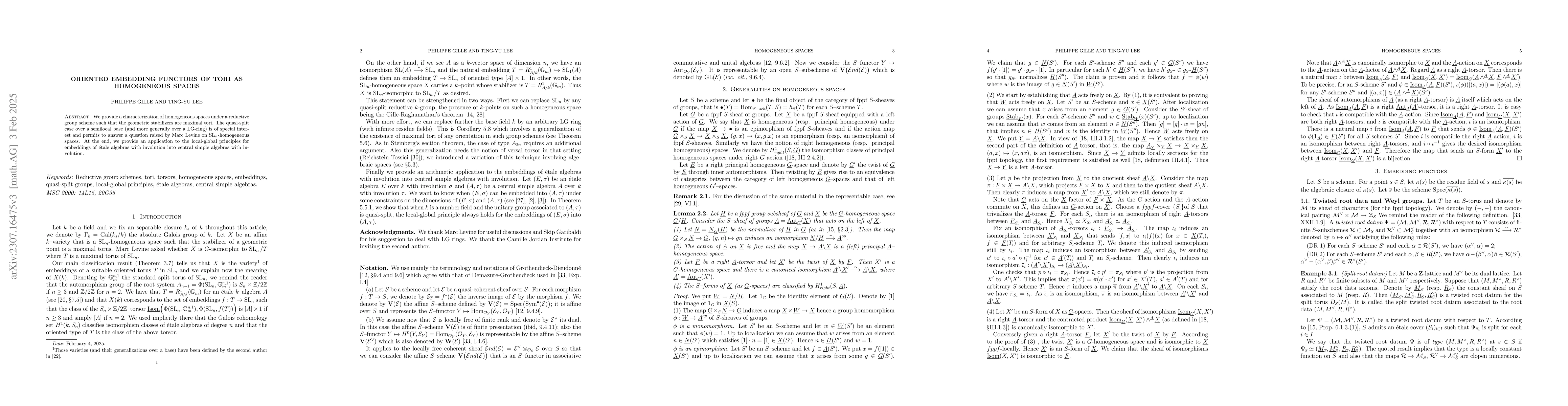 Thumbnail for Oriented embedding functors of tori as homogeneous spaces