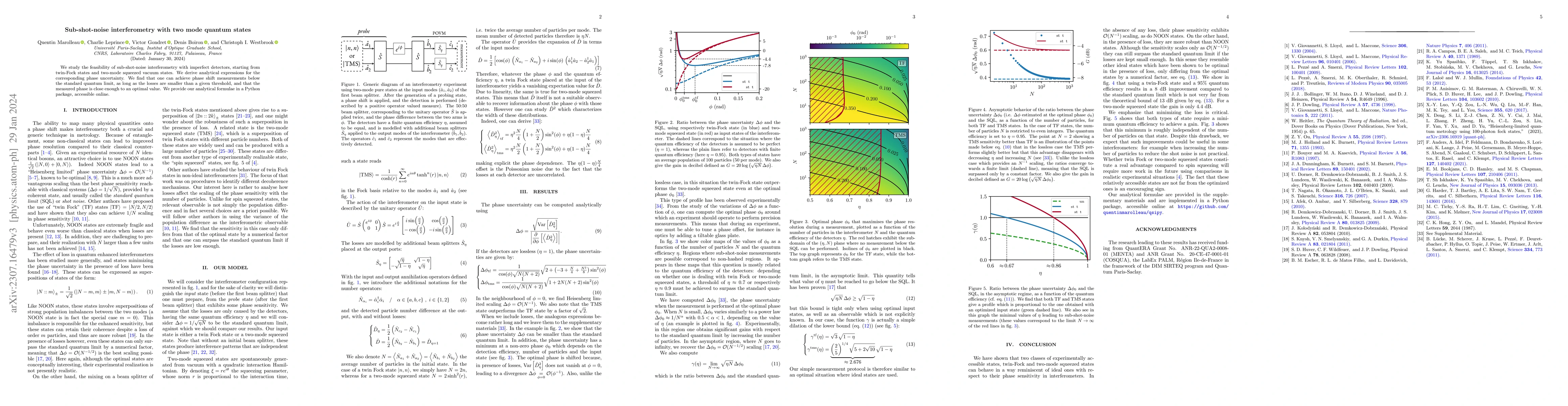 Thumbnail for Sub-shot-noise interferometry with two-mode quantum states