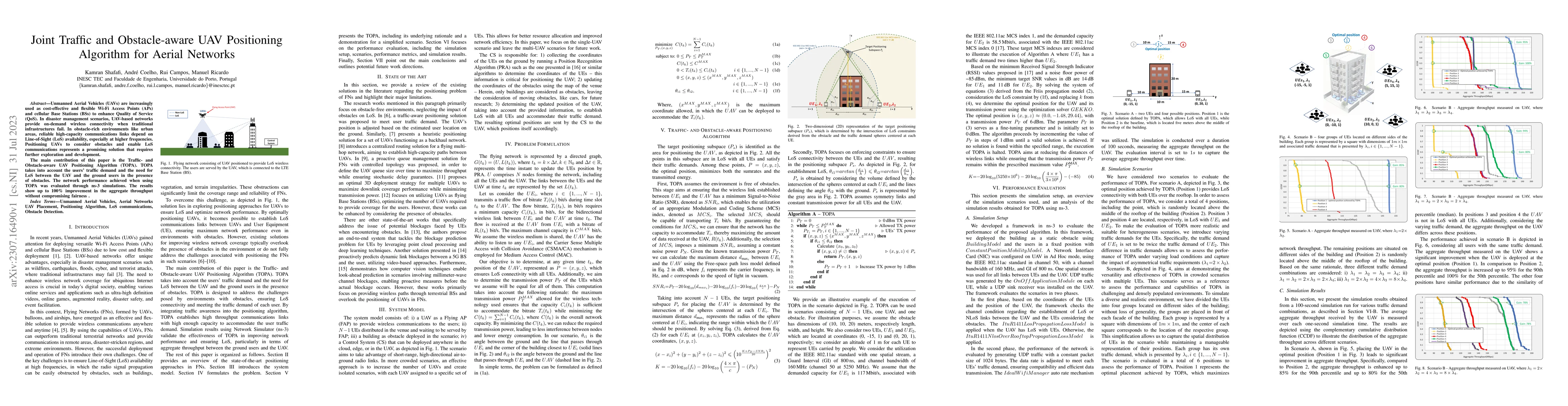Thumbnail for Joint Traffic and Obstacle-aware UAV Positioning Algorithm for Aerial
  Networks