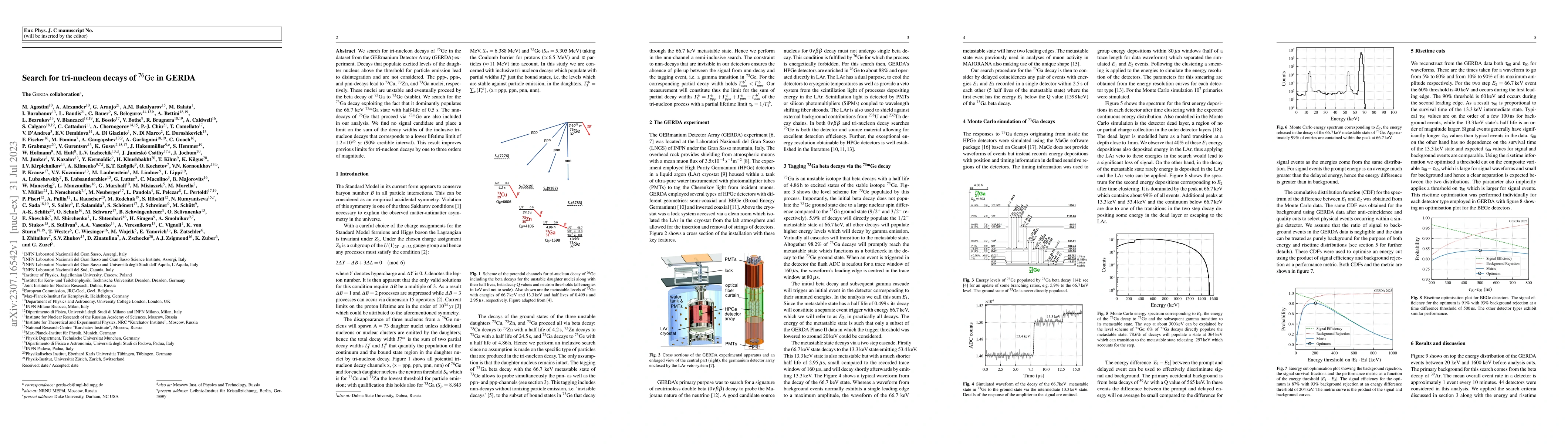 Thumbnail for Search for tri-nucleon decays of $^{76}$Ge in GERDA