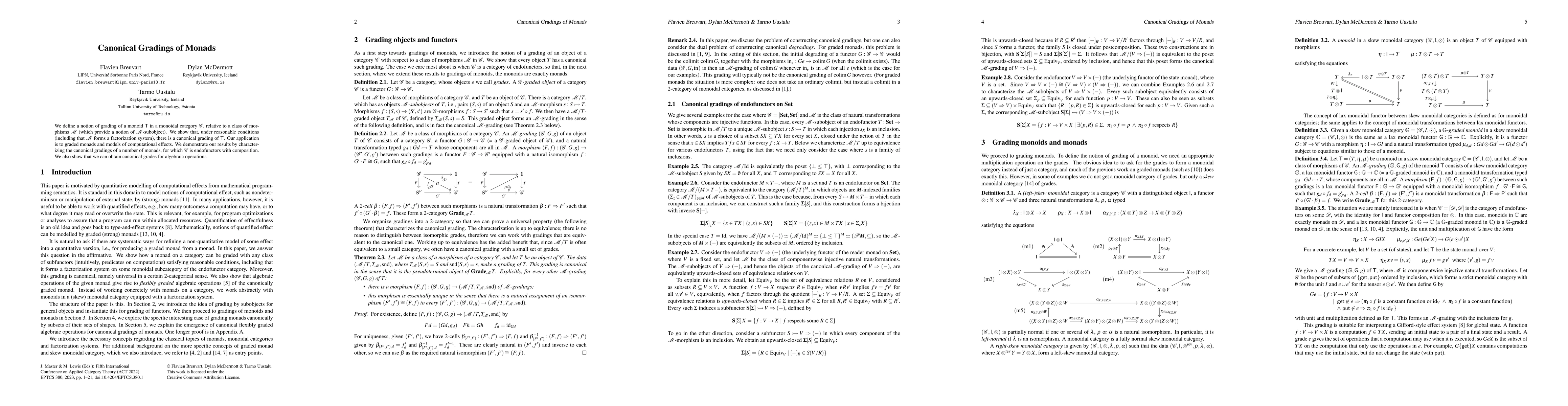 Thumbnail for Canonical Gradings of Monads