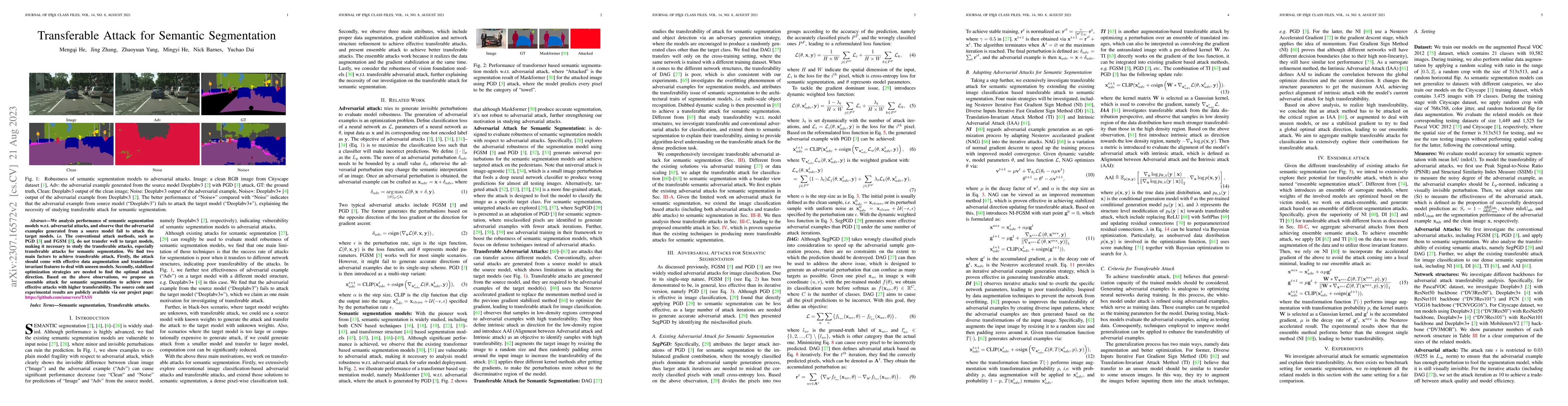 Thumbnail for Transferable Attack for Semantic Segmentation