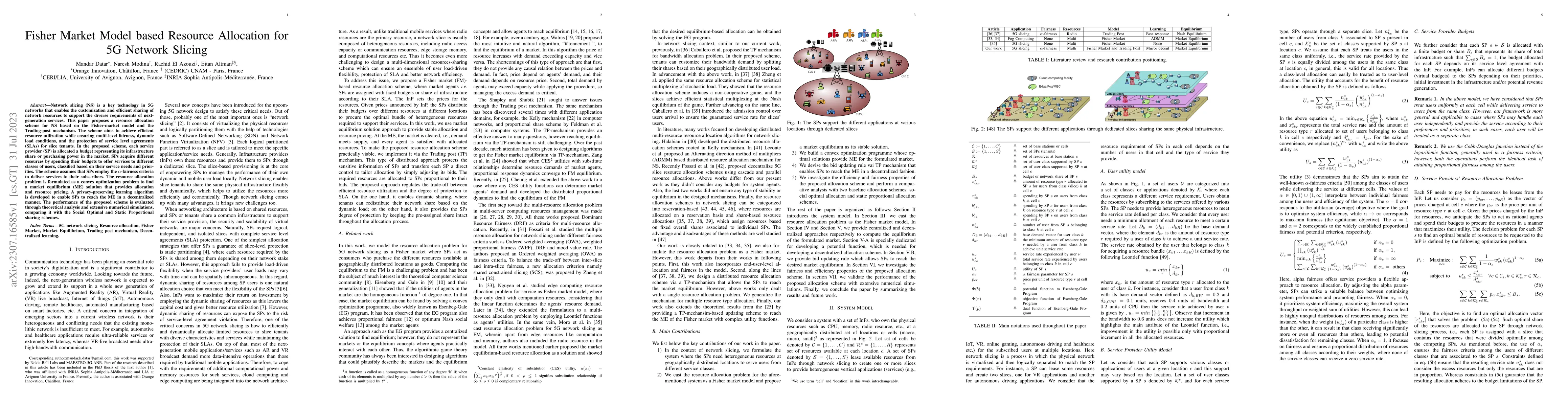 Thumbnail for Fisher Market Model based Resource Allocation for 5G Network Slicing