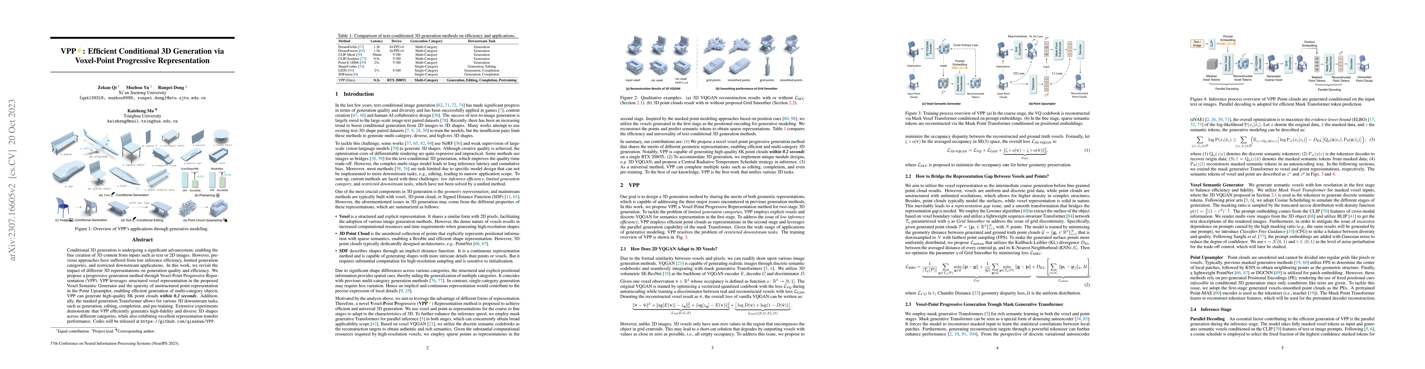 Thumbnail for VPP: Efficient Conditional 3D Generation via Voxel-Point Progressive
  Representation