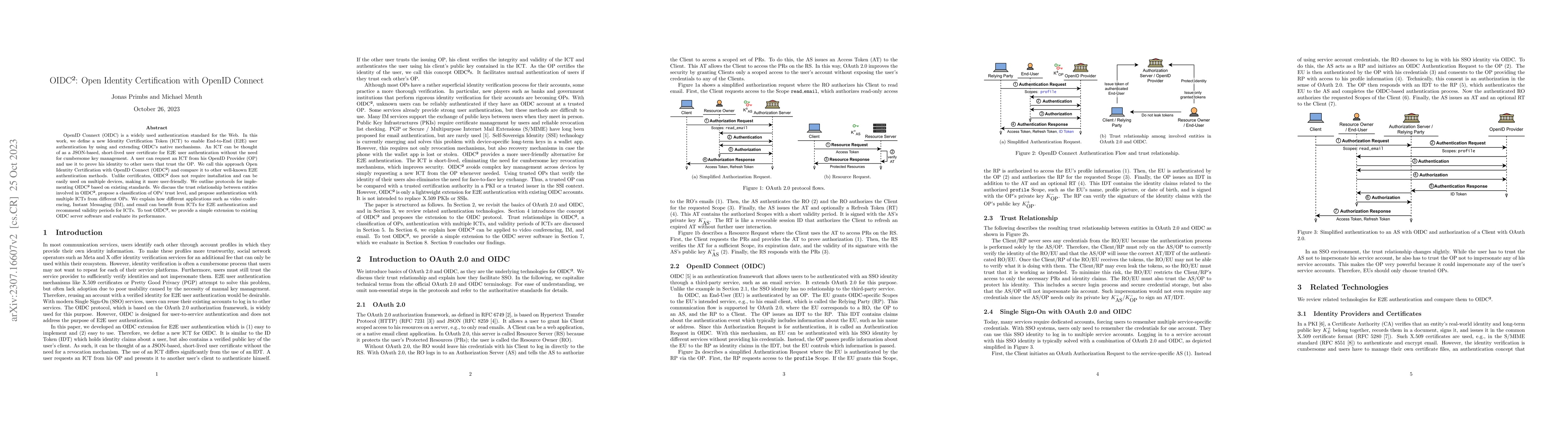 Thumbnail for $OIDC^2$: Open Identity Certification with OpenID Connect