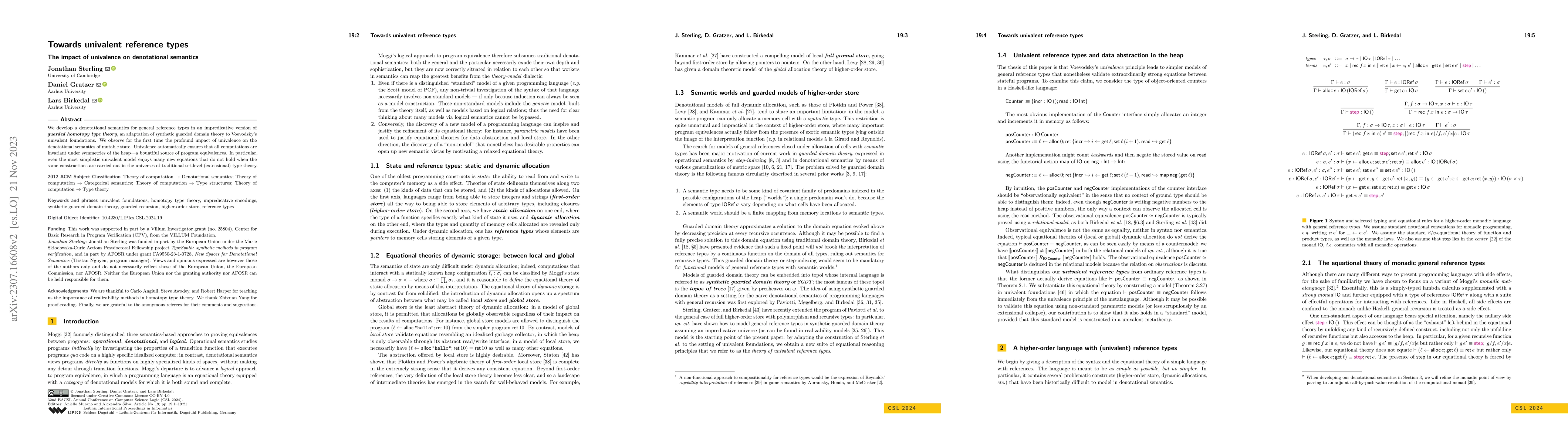 Thumbnail for Towards univalent reference types