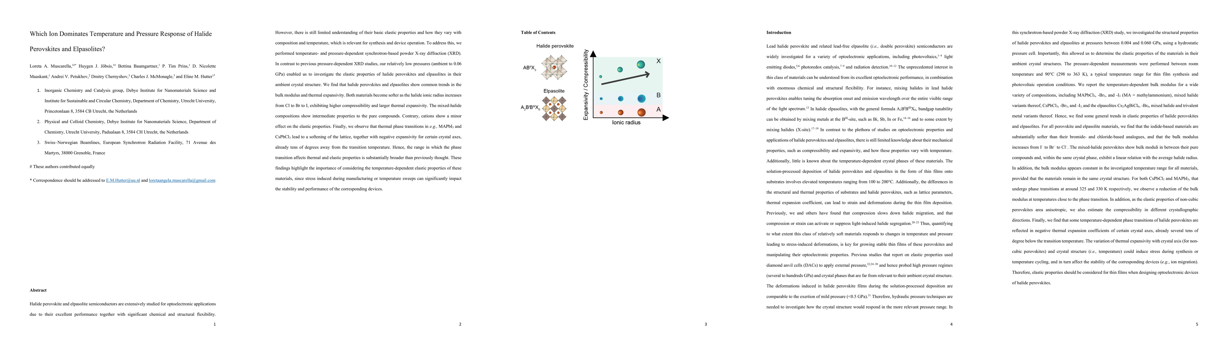 Thumbnail for Which Ion Dominates Temperature and Pressure Response of Halide
  Perovskites and Elpasolites?