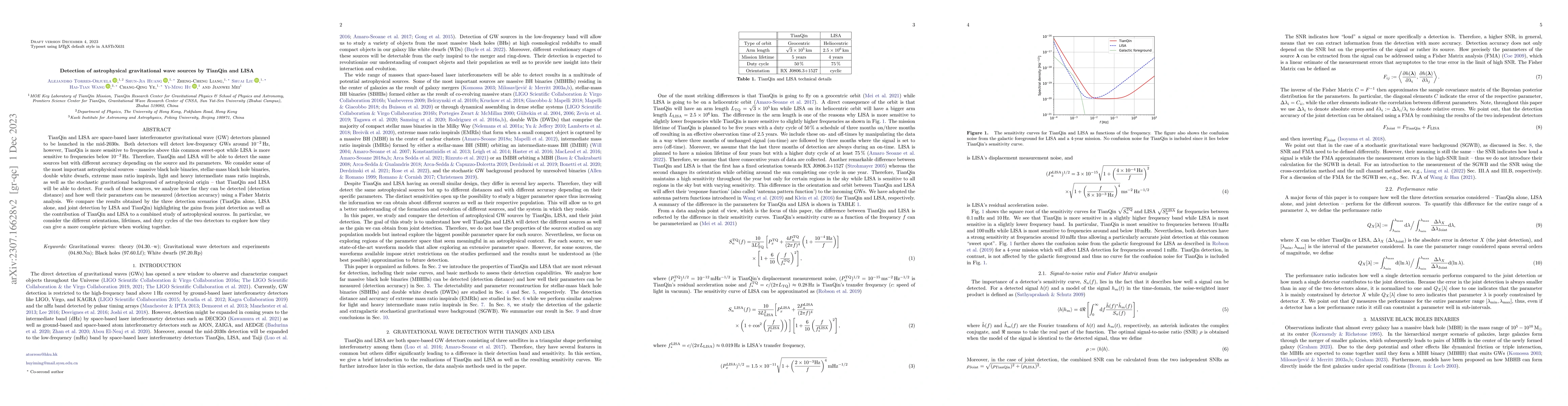 Thumbnail for Detection of astrophysical gravitational wave sources by TianQin and
  LISA