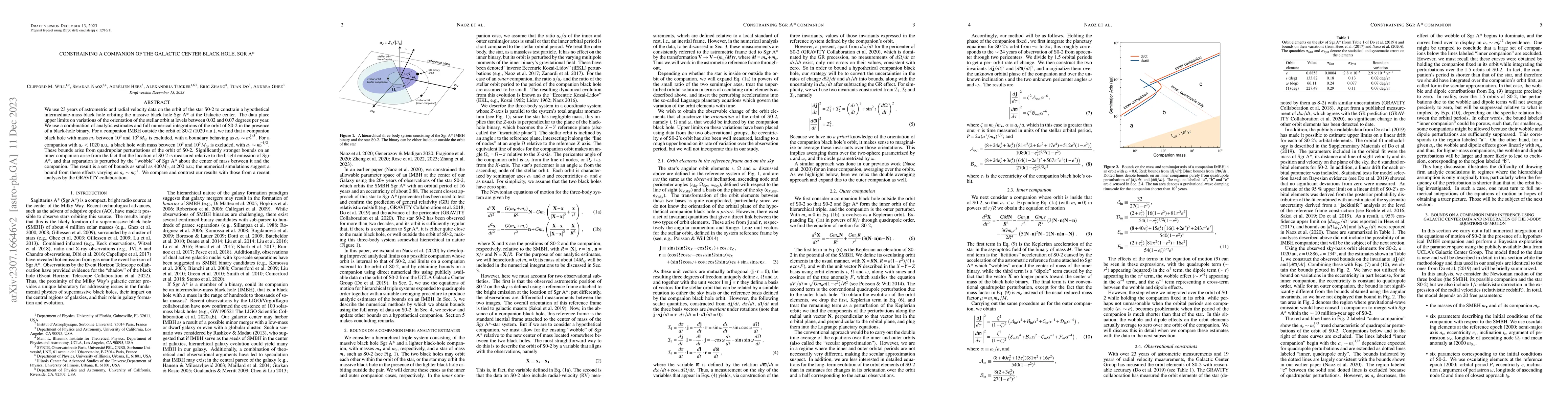Thumbnail for Constraining a companion of the galactic center black hole, Sgr A*
