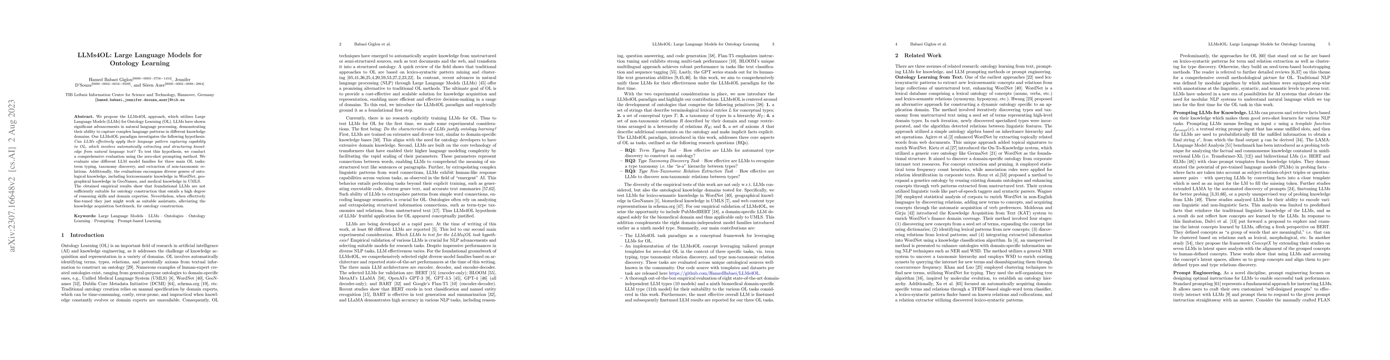 Thumbnail for LLMs4OL: Large Language Models for Ontology Learning