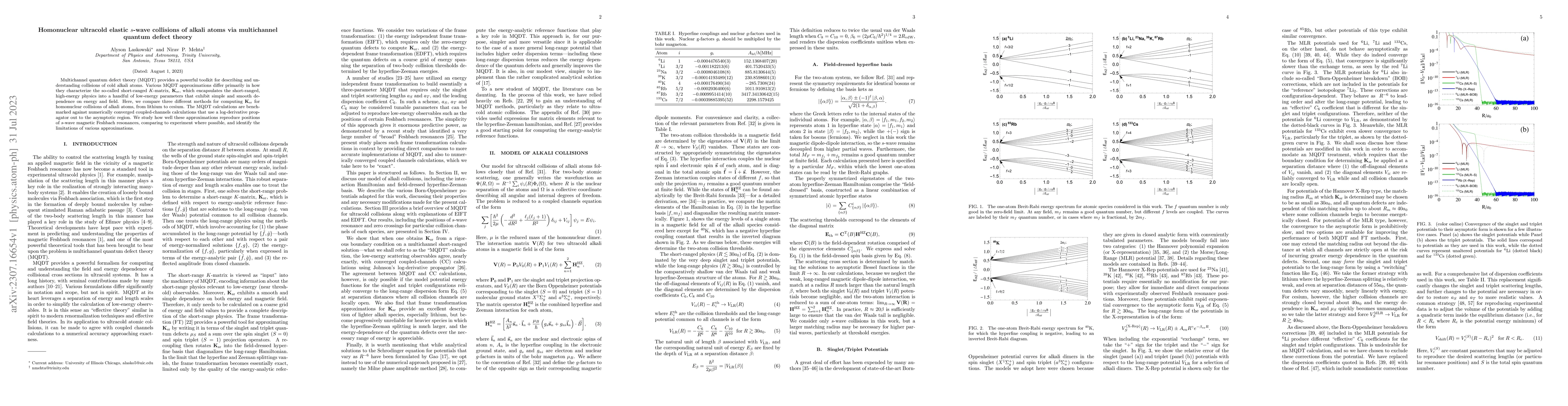 Thumbnail for Homonuclear ultracold elastic $s$-wave collisions of alkali atoms via
  multichannel quantum defect theory
