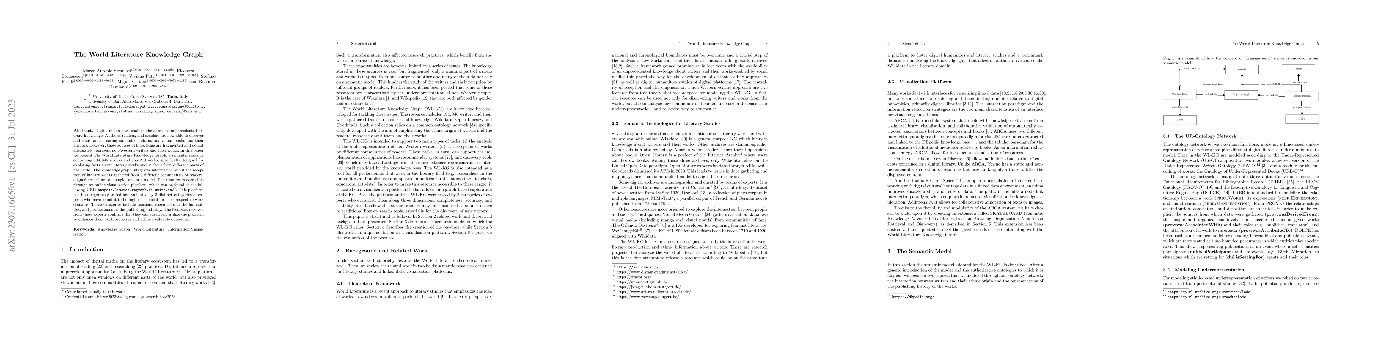 Thumbnail for The World Literature Knowledge Graph