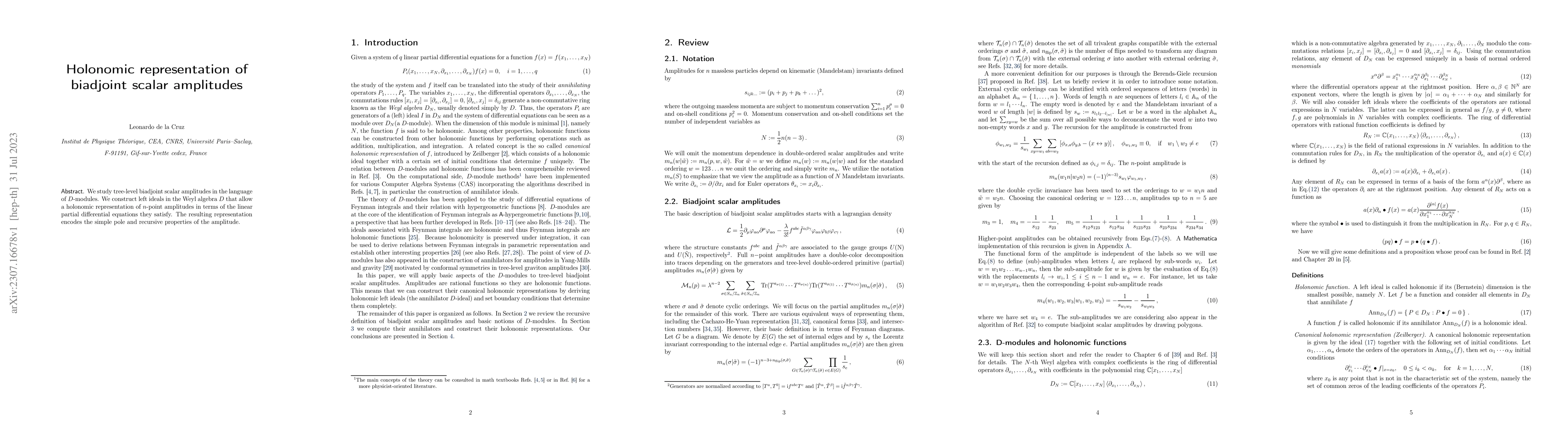 Thumbnail for Holonomic representation of biadjoint scalar amplitudes
