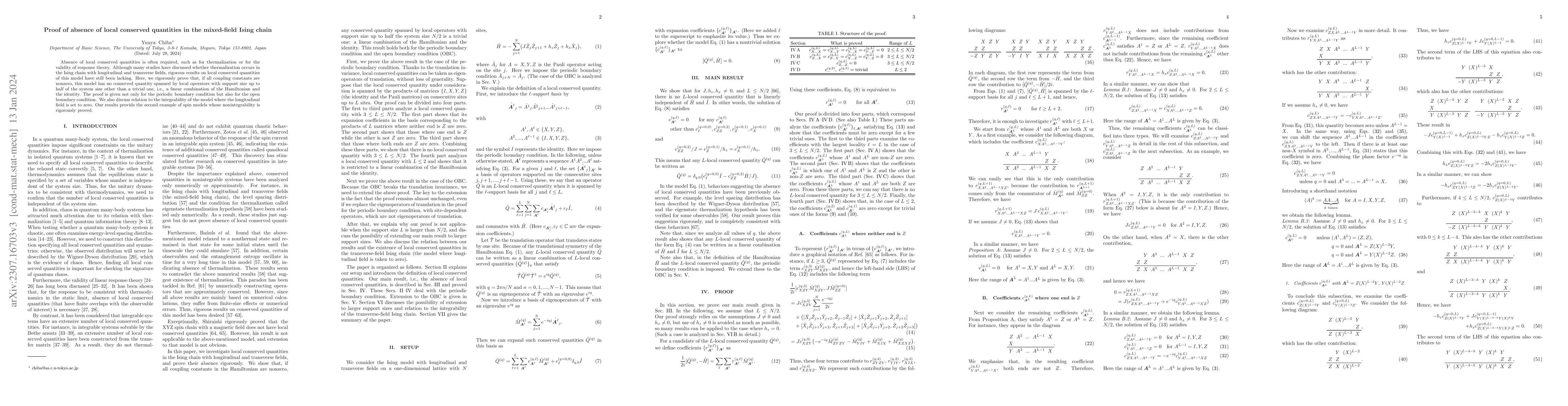 Thumbnail for Proof of absence of local conserved quantities in the mixed-field Ising
  chain