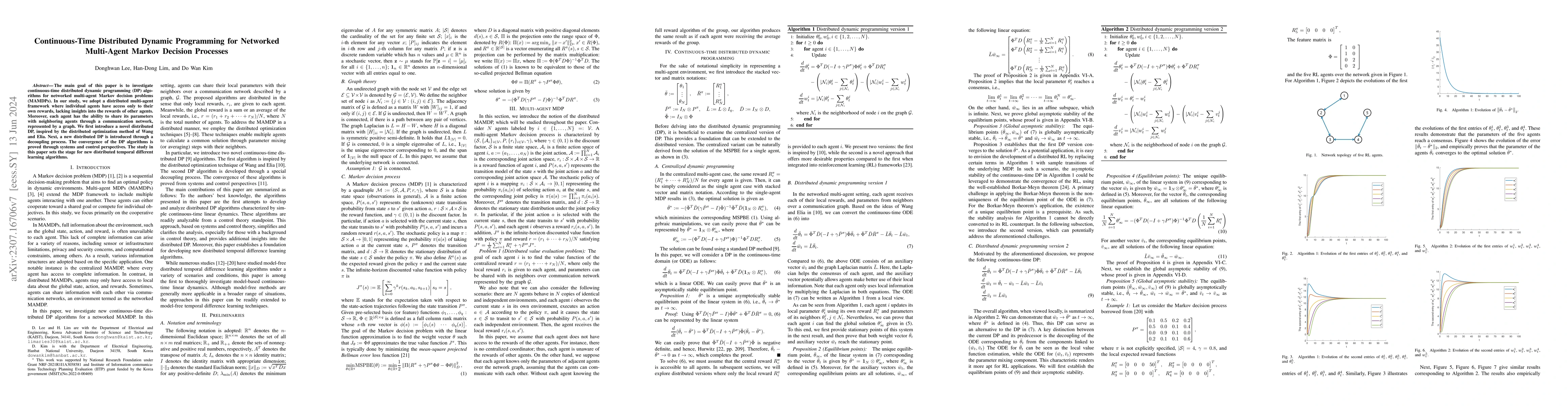 Thumbnail for Continuous-Time Distributed Dynamic Programming for Networked
  Multi-Agent Markov Decision Processes